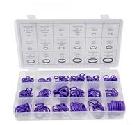 Lot de 270 joints toriques métriques en caoutchouc, assortiment de joints HNBR violets avec tableau des tailles pour les tâches d'étanchéité automobile, de plomberie et industrielles