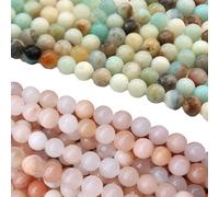 Lot de 270 perles de pierre, perles pour bracelets et colliers, perles en vrac pour artisanat, perles de pierres précieuses avec trous, pendentifs de bijoux, accessoires de bijoux