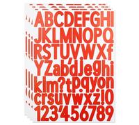 Lot de 272 petits autocollants en vinyle imperméable avec lettres et chiffres pour panneau, boîte aux lettres, décoration, scrapbooking, travaux manuels - Rouge 3,8 cm