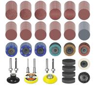 Lot de 279 disques abrasifs de 50 mm - Papier abrasif Velcro - 80, 120, 180, 240, 320, 400, 600, 800, 1000, 1500, 2000, 3000 - Pour métal, bois, résine, verre, voiture - Polissage de voiture