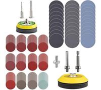 Lot de 279 disques de ponçage polyvalents de 0,6 cm pour perceuse, meuleuse, outils rotatifs avec 2 plaques d'appui de 0,3 cm et 0,6 cm, patins de ponçage avec grain 80-3000