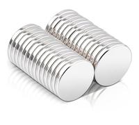 Lot de 28 aimants puissants en néodyme - 15 x 2 mm - Petits aimants ronds - Pour tableau magnétique, réfrigérateur, tableau blanc, artisanat, tableau d'affichage, cuisine, bricolage, bureau
