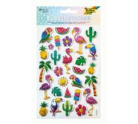 Folia Bubble-Stickers Tropicaux-28 x Surface à Bulles texturées-Idéal pour décorer des Cartes de vœux, des travaux manuels et du Scrapbooking, Plastique, coloré, Taille unique