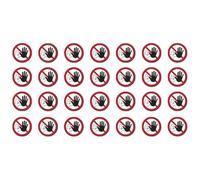 Lot de 28 autocollants interdits P006 - Ø 5 cm - Résistant aux UV et aux intempéries - ISO 7010 - Durable - Plaque d'interdiction - Plaque d'interdiction (5 cm, accès interdit)