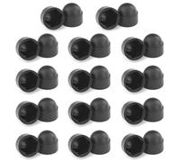 Lot de 28 capuchons à vis hexagonaux M10 - 17 x 20 mm - Noir