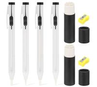 Lot de 28 craies de couture blanches - 2 craies de coupe - 25 mines - 1 taille-crayon - Stylo à coudre avec boîtier - Stylo à craie - Marquages clairs à coudre (56 pièces)