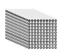 Lot de 28 feuilles d'autocollants numérotés de 10 mm, chiffres autocollants, noirs, en vinyle, à coller pour le bureau