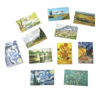 Lot de 28 feuilles de peinture à l'huile Van Gogh - Carte de vœux - Carte de vœux - Carte d'anniversaire - Enveloppe - Par défaut