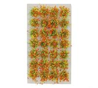 Lot de 28 herbes statiques mélangées pour touffes pour modèles miniatures, paysages et loisirs créatifs, compatible avec les modèles d'échelle, lot de 28 pièces (orange jaune)