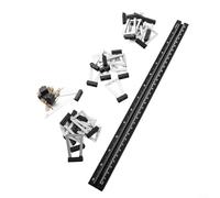 Lot de 28 jauges de marquage pour menuiserie avec réglage du joint de queue multi-rapports, fente réglable et support de gabarit stable pour une menuiserie efficace du bois