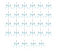 Lot de 28 perles transparentes créatives en forme de nœud papillon pour les créateurs de bijoux et les amateurs d'artisanat