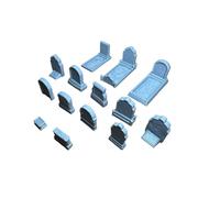 Lot de 28 pierres tombales pour cimetière de table 28 mm