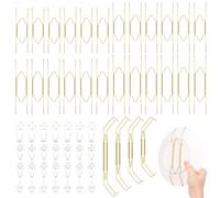 Lot de 28 supports de plaque murale en métal pour panneaux d'art de 14/18/21/23 cm, supports d'affichage haute performance, supports muraux décoratifs pour exposer différentes tailles