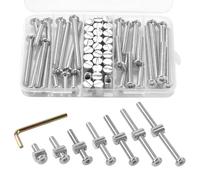 Lot de 28 vis de rechange pour lit de bébé, boulons de lit superposés, vis à tête hexagonale avec écrous/clés pour lits, meubles, têtes de lit M6 x 20 mm/30 mm/40 mm/50 mm/60 mm/70 mm/80 mm