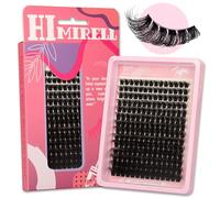 Lot de 280 extensions de cils individuels 120D, courbure D, pour maquillage à la maison - Kit d'extension de cils individuels pour application personnelle (10 à 20 mm)