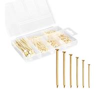 Lot de 280 faux ongles à suspendre - Petits ongles muraux - Pour images, toitures, plinthes - Assortiment d'ongles en bois - Pour cadre photo