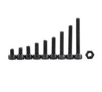 Lot de 280 Vis à Tête Hexagonale M3 en Acier Allié avec Boîte en Plastique Transparent (4/5/6/8/10/12/16/20/25 Mm)