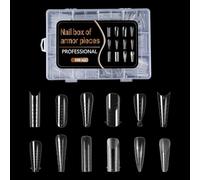 Lot de 288 moules à ongles en acrylique - 12 types d'ongles