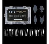 Lot de 288 moules à ongles en acrylique pour extension complète