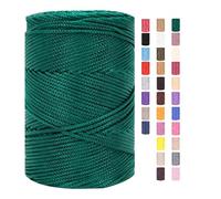 Lot de 29,2 fils pour macramé - 3 mm x 225 m - Pour crochet, sacs, fil de coton tressé - Fil de coton - Fil de coton tressé - Pour paniers
