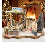 Lot de 29 accessoires de lutin avec renne avec écurie, outils et toilettes