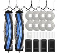 Lot de 29 Accessoires pour ECOVACS DEEBOT T50 Omni / T50 PRO Omni / T50 Pro Omni Gen2, 2 Brosse Principales, 8 Sacs à Poussière, 8 Lingettes, 4 Filtres, 6 Brosses Latérales, 1 Brosse de Nettoyage