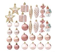 Lot de 29 décorations de sapin de Noël en plastique pour fêtes de fin d'année et décoration de vente au détail, conçues pour fournir et faciles à accrocher pour des éléments festifs