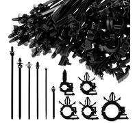 Lot de 290 clips de fixation pour voiture - Faisceau de câbles en nylon avec 240 serre-câbles - 6 tailles - Faisceau de câbles universel pour voiture - Convient à la plupart des voitures