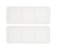 Lot de 2grilles de ventilation de porte en plastique ASA de qualité supérieure, blanc, 150 x 60 mm, pour la salle de bain et la cuisine