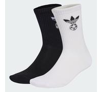LOT DE 2PAIRES DE CHAUSSETTES MI-MOLLET AVEC FOOTBALL BRODÉ White / Black 40-42