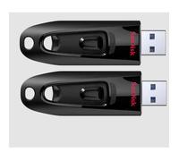 Lot de 2PCS Clé USB SanDisk Ultra 256 Go USB 3.0 jusqu'à 130 MB/s (Paquet de 2)