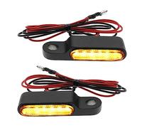 Lot de 2pcs Mini Clignotants de Moto LED EMark E24 LED Lumières Remplacement Compatible avec la Plupart des Motos 12V M8 LED Clignotants en Alliage d'aluminium