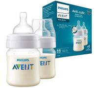 Lot De 2x Philips Avent Scy100/02 Bouteilles Classiques 125ml Anti-Colic 0m+ Multicolore
