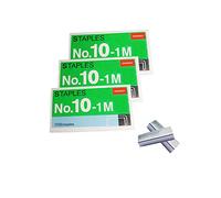 Lot de 3 000 agrafes n°10 pour mini agrafeuse Max HD-10D, Swingline Tot et autres mini agrafeuses utilisant des agrafes n°10 (plus petites que les agrafes standard). Argenté