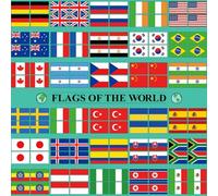 Lot de 3 000 autocollants motif drapeau du monde pour enfants, autocollants pour passeport international, petits autocollants pour l'école, tableau de récompense, salle de classe, décoration