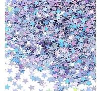 Lot de 3 000 confettis en forme d'étoile à paillettes avec diamant, 30 g de 6 mm, confettis de table en feuille métallique pour Noël, anniversaire, fête d'Halloween