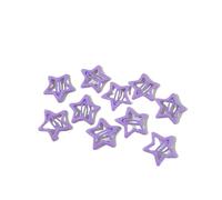 Lot de 3/10/12 pinces à cheveux colorées en forme d'étoile BB Y2K pour femmes et filles - Barrettes latérales - Barrettes latérales - Accessoires pour cheveux (bordeaux)
