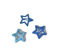 Lot de 3/10/12 pinces à cheveux colorées en forme d'étoile BB Y2K pour femmes et filles - Barrettes latérales - Barrettes latérales - Accessoires pour cheveux (bleu ciel)