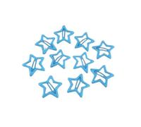 Lot de 3/10/12 pinces à cheveux colorées en forme d'étoile BB Y2K pour femmes et filles - Barrettes latérales - Pinces à cheveux pour enfants (bleu foncé)
