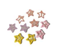 Lot de 3/10/12 pinces à cheveux colorées en forme d'étoile BB Y2K pour femmes et filles - Barrettes latérales - Barrettes latérales - Accessoires pour cheveux (multicolore)