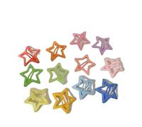 Lot de 3/10/12 pinces à cheveux colorées en forme d'étoile BB Y2K pour femmes et filles - Barrettes latérales - Barrettes latérales - Accessoires pour cheveux (beige)