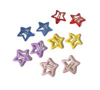 Lot de 3/10/12 pinces à cheveux colorées en forme d'étoile BB Y2K pour femmes et filles - Épingle à cheveux - Barrettes latérales - Pinces à cheveux pour enfants - Accessoires pour cheveux (blanc)