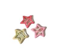Lot de 3/10/12 pinces à cheveux colorées en forme d'étoile BB Y2K pour femmes et filles - Épingle à cheveux - Barrettes latérales - Pinces à cheveux pour enfants - Accessoires pour cheveux (rose)