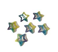 Lot de 3/10/12 pinces à cheveux colorées en forme d'étoile BB Y2K pour femmes et filles - Épingles à cheveux - Barrettes latérales - Accessoires pour cheveux (vert)