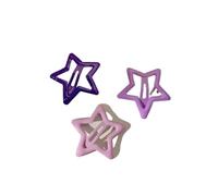 Lot de 3/10/12 pinces à cheveux colorées en forme d'étoile BB Y2K pour femmes et filles - Épingles à cheveux - Barrettes latérales - Accessoires pour cheveux (lavande)