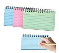 Lot de 3, 150 feuilles de cartes flash, cartes de révision lignées, cartes de repère faciles à retourner pour réunion de bureau, école, mémoire, note autocollante (bleu, vert et rose)