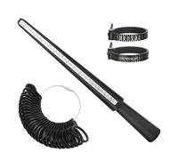 Lot de 3/4/6/7 outils de mesure pour bagues, jauges et mandrins pour mesurer la taille des bijoux