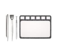 Lot de 3/4 pièces de fabrication de bijoux portable, plateau de perles en feutre, cuillère en métal, 6 compartiments, pour travaux manuels, travaux manuels, perles mates, ensemble de plateaux pour la