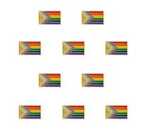 Lot de 3/5/10 broches Progress Pride, Fer, Pas de gemme