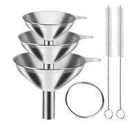 Lot De 3/5 Entonnoirs De Cuisine En Acier Inoxydable, Entonnoirs Métalliques De Qualité Alimentaire For Remplir Les Bouteilles, Petits Entonnoirs For Huiles Essentielles Et Épices.(5pcs Set)